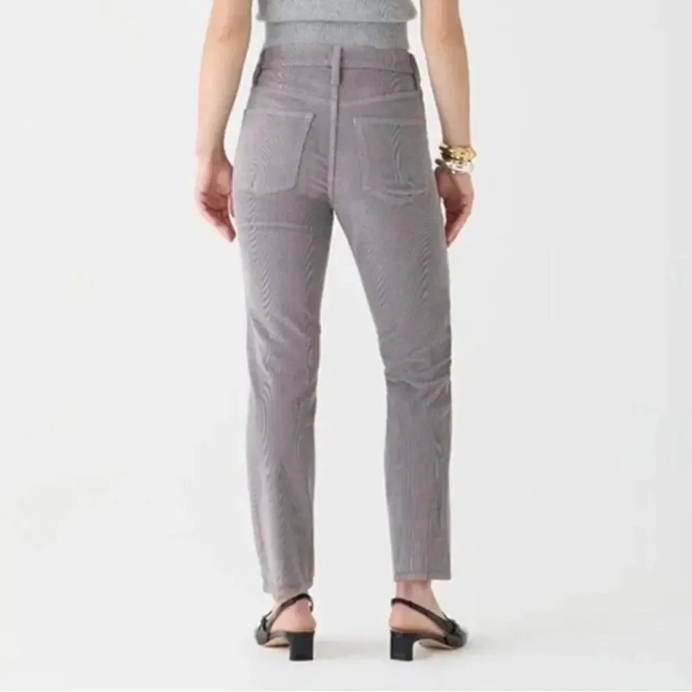 J. Crew 2023 Straight Leg Grey Corduroy Pants Women’s Plus Size 35 Cotton Blend